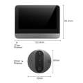 Amazon hot sell campainha visual, monitor interno de áudio com tela de toque com sistema de controle de acesso inteligente campainha da estação externa